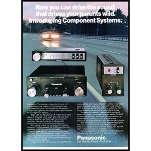 1978 Panasonic Auto Component Stereo Vintage Print Ad Audiophile Wall Art Photo